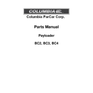 Columbia ParCar Payloader BC2 BC3 BC4 Burden Carrier Parts Manual 2015