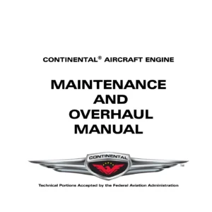Continental IO-240-A IO-240-B Aircraft Engine Maintenance and Overhaul Manual M-6