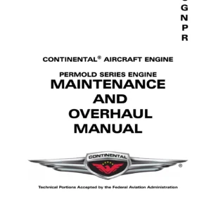 Continental IO-550 Permold Series Aircraft Engine Maintenance & Overhaul Manual M-16 PDF