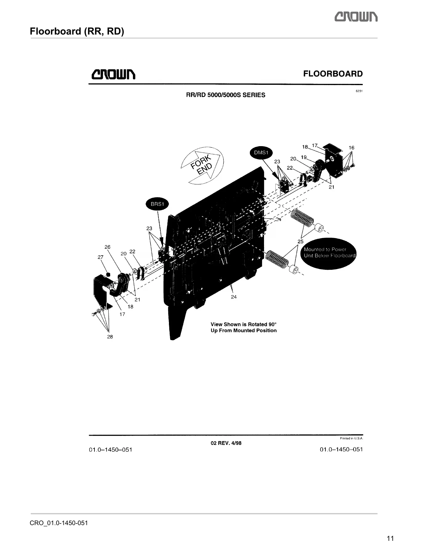 Crown RR/RD 5000 & 5000S Series Parts Manual - Illustrated PDF Catalog - Image 2