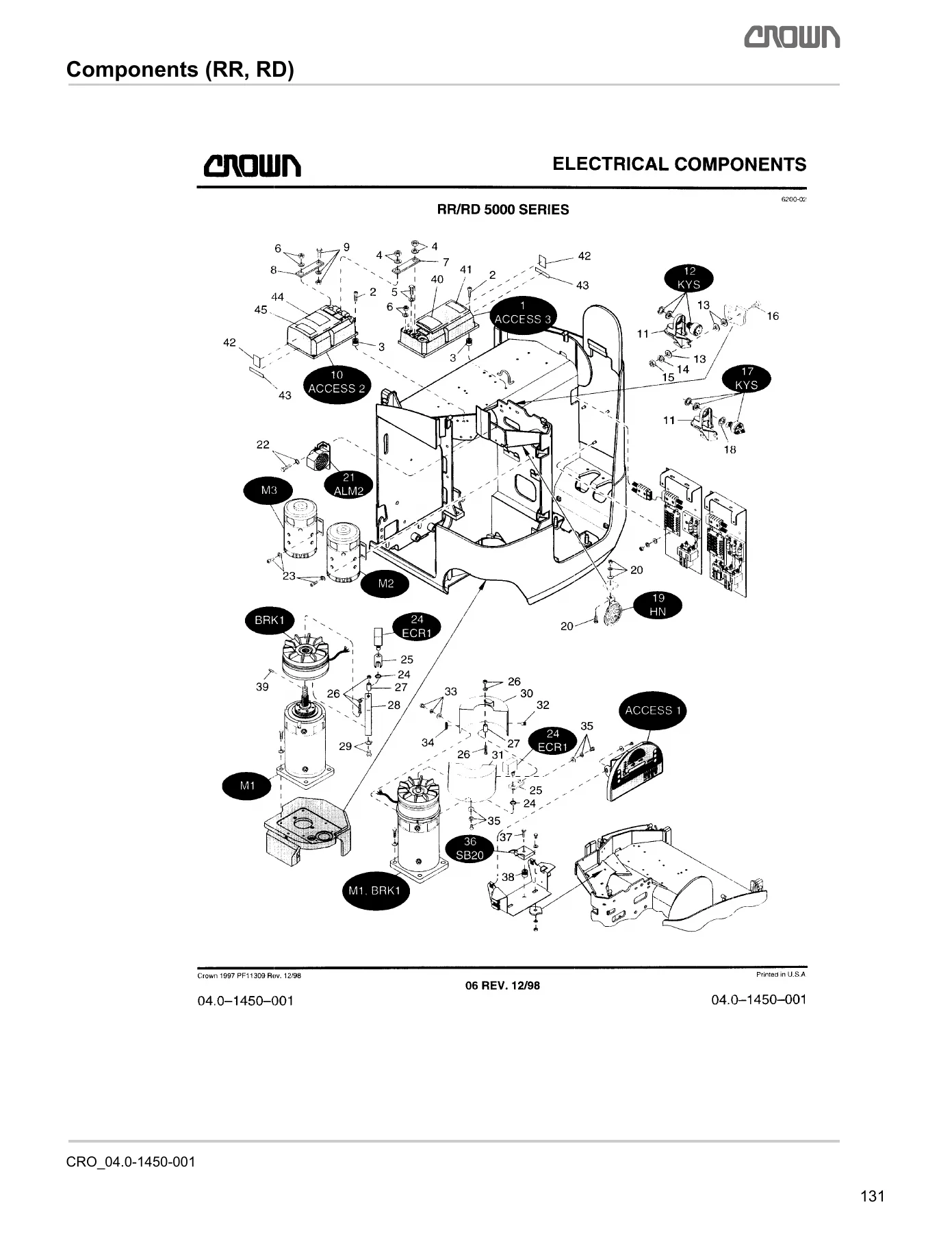 Crown RR/RD 5000 & 5000S Series Parts Manual - Illustrated PDF Catalog - Image 3