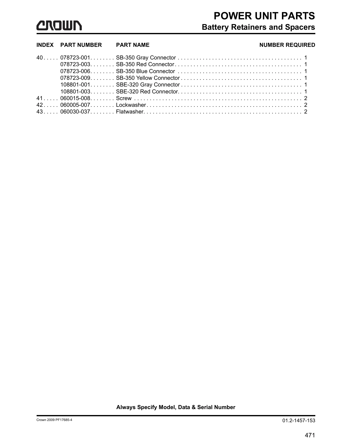 Crown RR/RD 5700 Series AC Traction Service & Parts Manual - PDF Download - Image 3