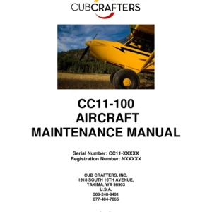 CubCrafters CC11-100 Sport Cub Aircraft Maintenance Manual SC10000AMM Rev H 2013