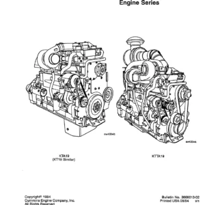 Cummins KT19 KTA19 KTTA19 Engine Operation & Maintenance Manual 1994 - PDF Download