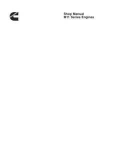Cummins M11 Series Engines Shop Manual - PDF Download (November 1994)