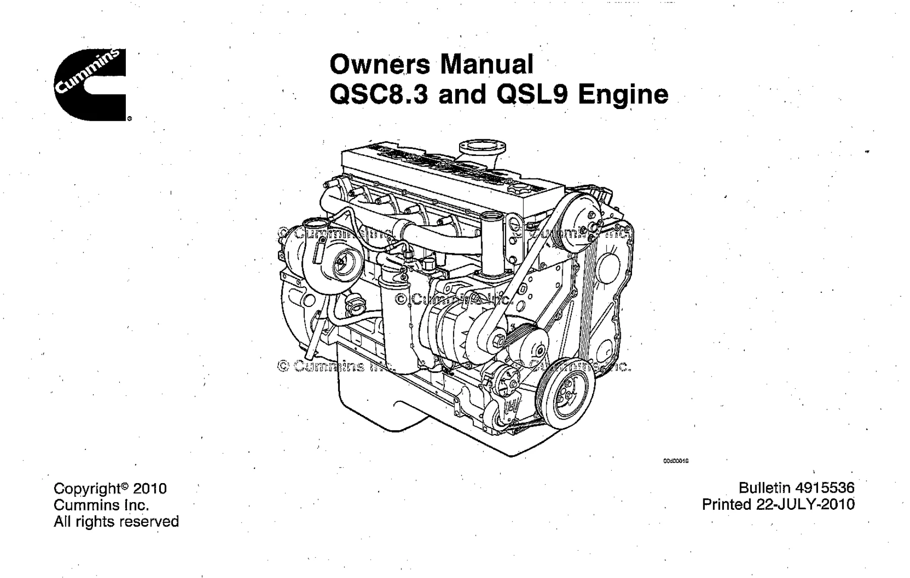 Cummins QSC8.3 QSL9 Engine Owners Manual - PDF Operation & Maintenance Guide - Image 2