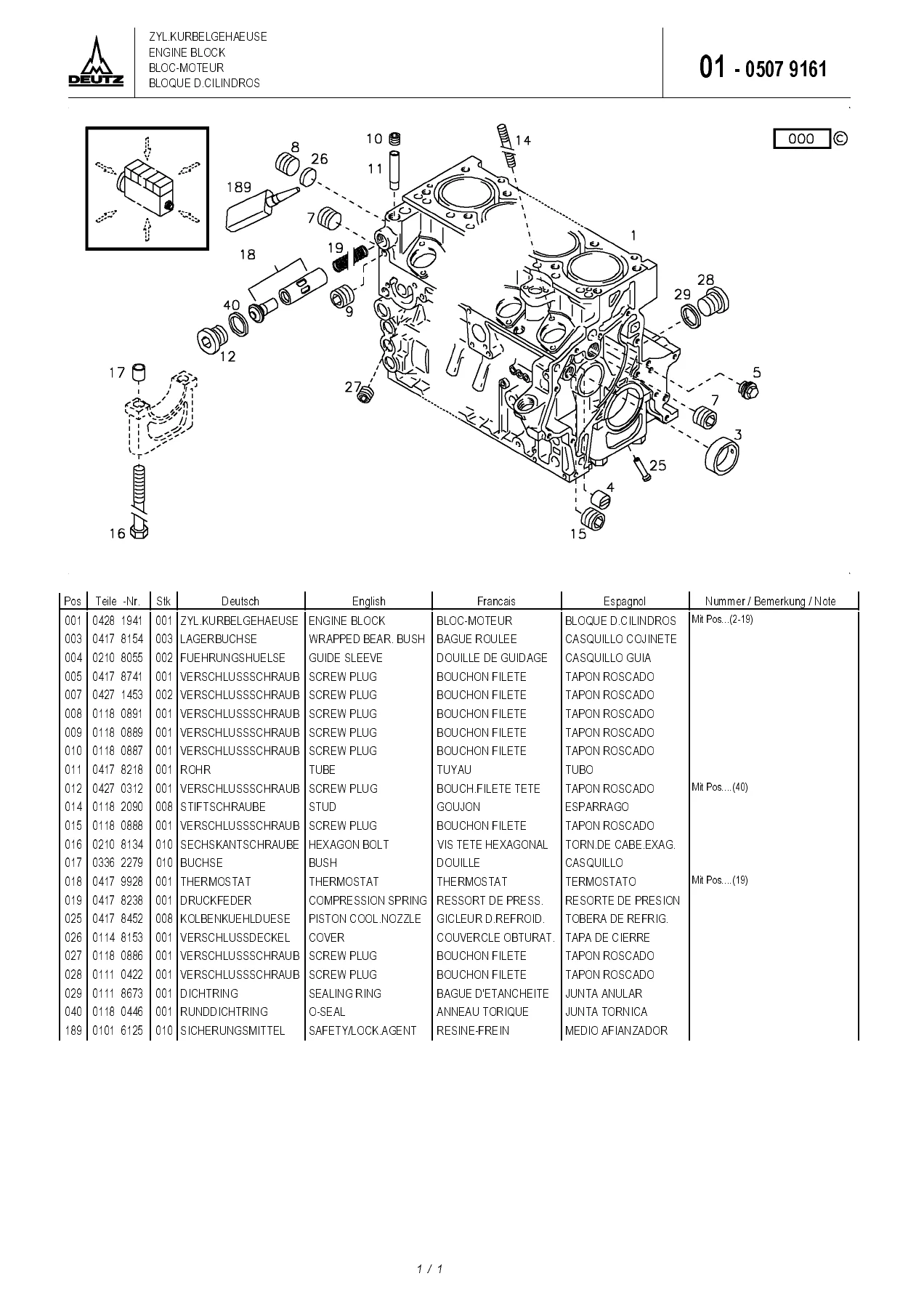 DEUTZ BF 4L 2011 Engine Spare Parts Catalogue - 1011154 Parts Manual PDF - Image 2