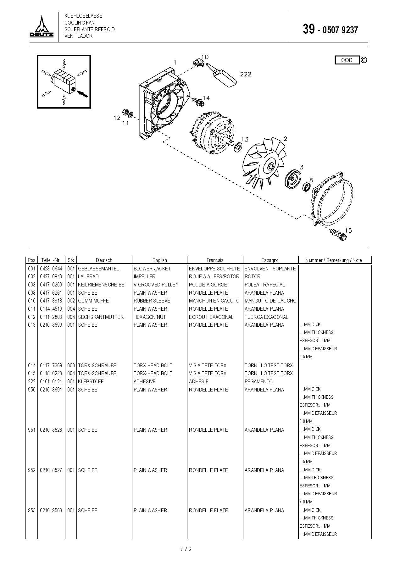 DEUTZ BF 4L 2011 Engine Spare Parts Catalogue - 1011154 Parts Manual PDF - Image 3
