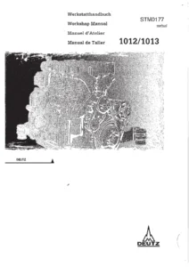 DEUTZ BFM 1012/1013 Diesel Engine Workshop Manual - Full Repair & Service PDF