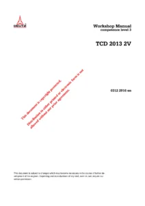 DEUTZ TCD 2013 2V Workshop Manual 0312 2916 - 2010 PDF