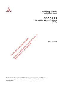 DEUTZ TCD 3.6 L4 IV Workshop Manual - Engine Service & Repair Guide PDF