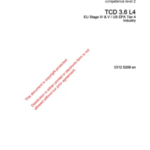 DEUTZ TCD 3.6 L4 IV Workshop Manual - Engine Service & Repair Guide PDF