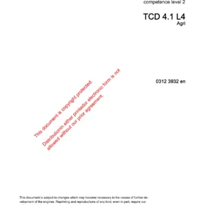 DEUTZ TCD 4.1 L4 Agri Workshop Manual 0312 3932 PDF Download