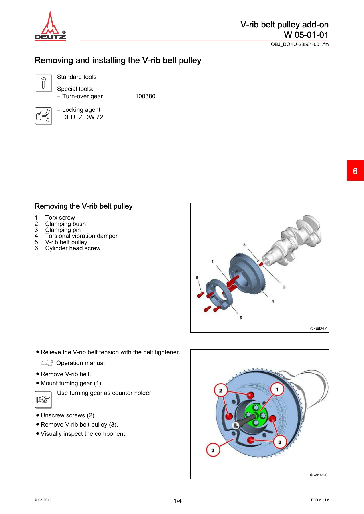DEUTZ TCD 6.1 L6 Agri Diesel Engine Workshop Manual - 0312 3901 PDF Repair Guide - Image 2