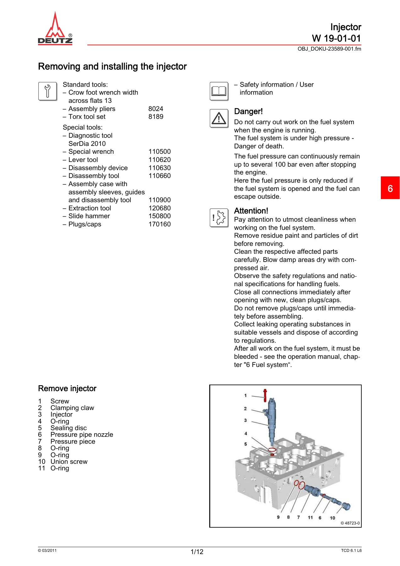 DEUTZ TCD 6.1 L6 Agri Diesel Engine Workshop Manual - 0312 3901 PDF Repair Guide - Image 3