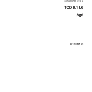 DEUTZ TCD 6.1 L6 Agri Diesel Engine Workshop Manual - 0312 3901 PDF Repair Guide