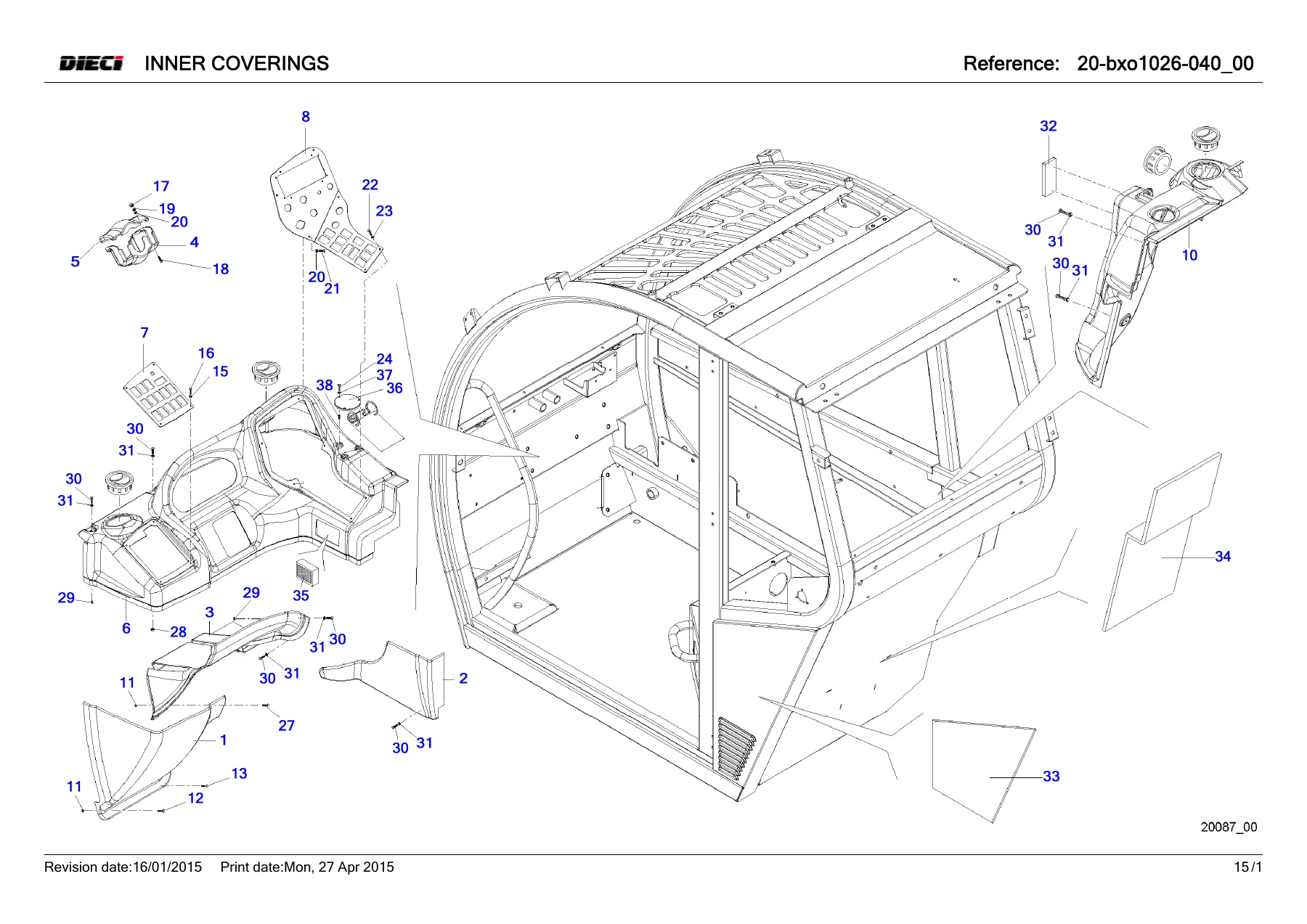 DIECI Telescopic Handler Spare Parts Catalog - Illustrated Parts Manual PDF - Image 3