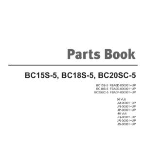DOOSAN BC15S-5 BC18S-5 BC20SC-5 Lift Truck Parts Book SB1087E18 PDF Download