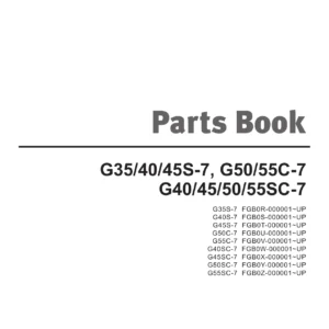 DOOSAN G35/40/45S-7 G50/55C-7 G40/45/50/55SC-7 Parts Book SB1264E02 - PDF