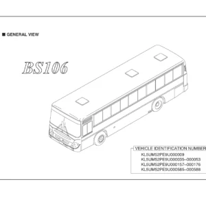Daewoo BS106 Bus Parts Catalog PDF - Illustrated Parts Manual with Exploded Views