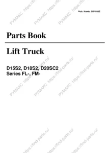 Daewoo Doosan D15S2 D18S2 D20SC2 Forklift Parts Book SB1058E - PDF