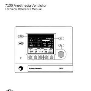 Datex-Ohmeda 7100 Anesthesia Ventilator Technical Reference Manual