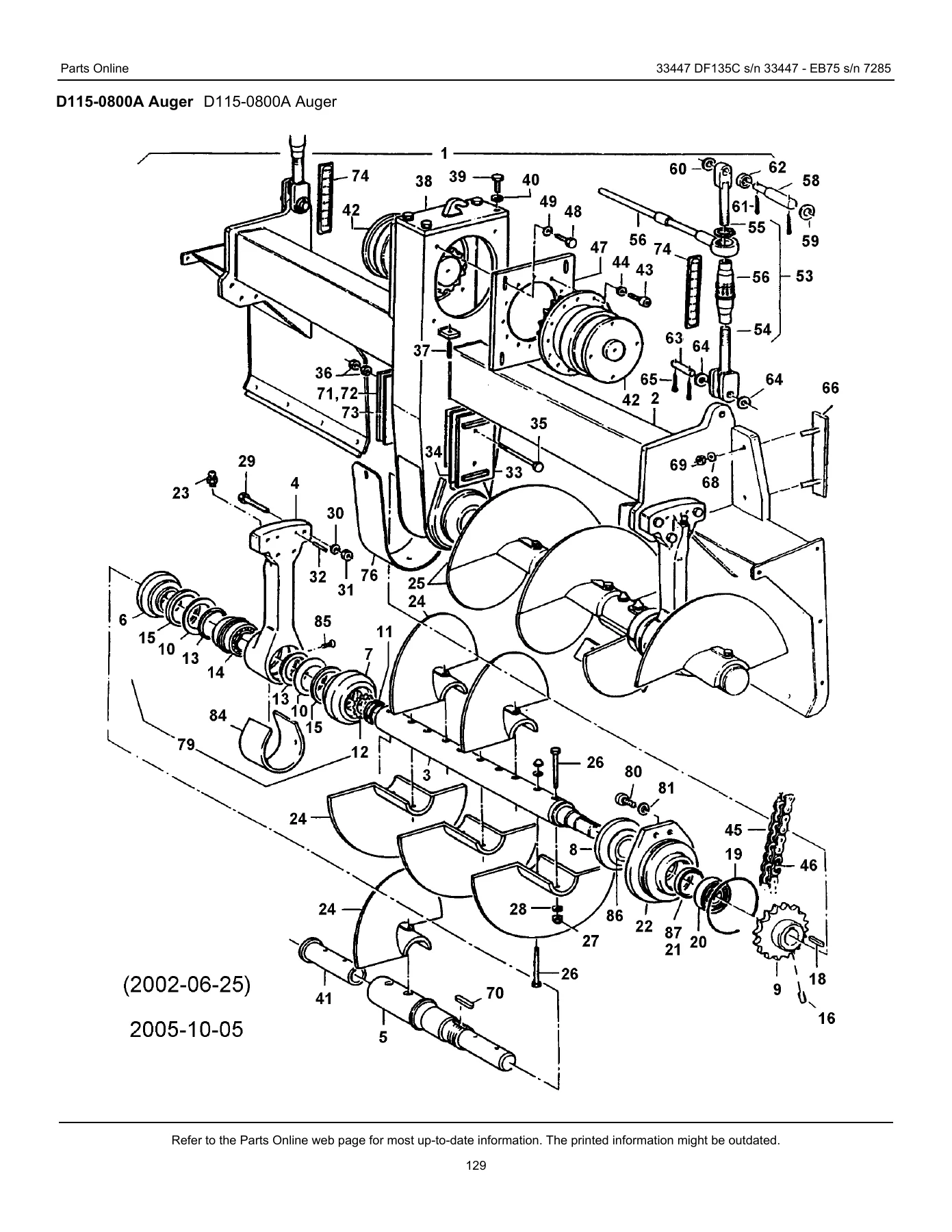 Demag DF135C Tracked Paver Spare Parts List PDF - SN 33447 / EB75 7285 Parts Catalog - Image 3