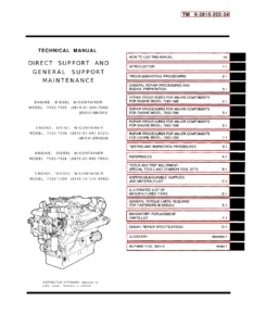 Detroit Diesel 7083 Series 8V-71T Engine Maintenance Manual - TM 9-2815-202-34