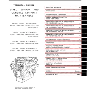 Detroit Diesel 7083 Series 8V-71T Engine Maintenance Manual - TM 9-2815-202-34