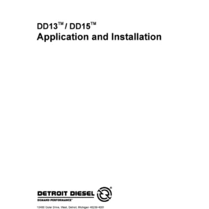 Detroit Diesel DD13 DD15 Application and Installation Manual DDC-SVC-MAN-0073 PDF