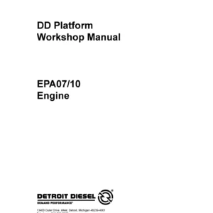 Detroit Diesel DD13 DD15 DD16 EPA07 EPA10 Engine Workshop Manual - DDC-SVC-MAN-0081