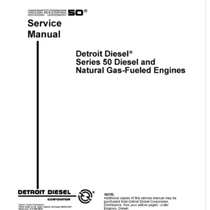 Detroit Diesel Series 50 Diesel & Natural Gas Engine Service Manual 6SE50 (2004) PDF