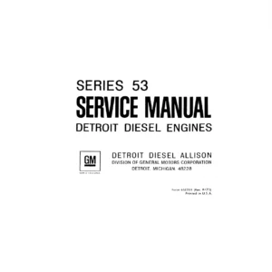 Detroit Diesel Series 53 Engines Service Manual - PDF