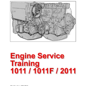 Deutz 1011 1011F 2011 Engines Service Training Manual PDF Download