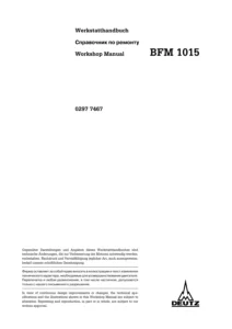 Deutz BFM 1015 Engine Workshop Manual - PDF - German Russian English - 0297 7467
