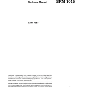 Deutz BFM 1015 Engine Workshop Manual - PDF - German Russian English - 0297 7467