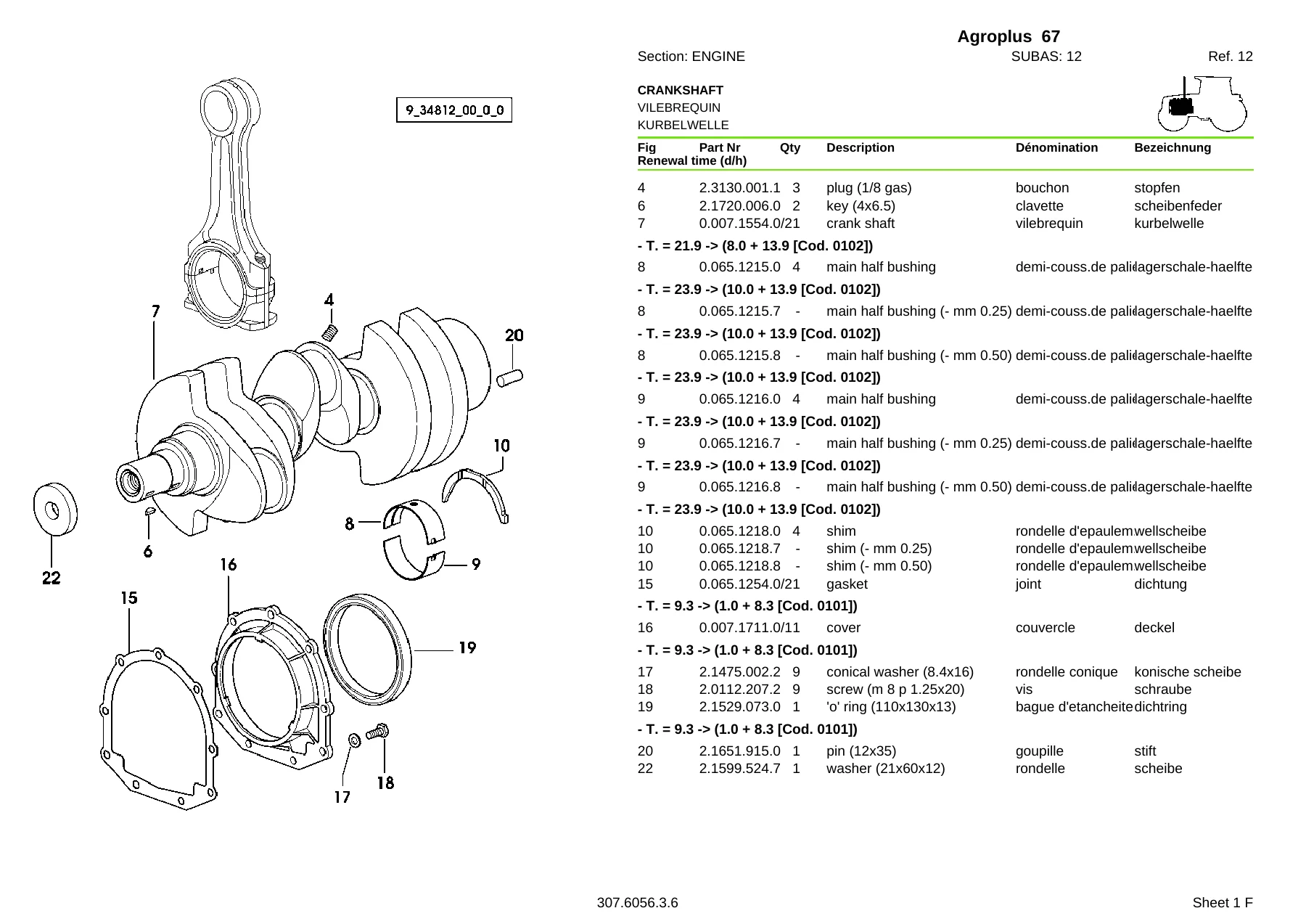 Deutz-Fahr Agroplus 67 77 87 Workshop Standard Times Repair Manual - Image 3