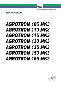 Deutz-Fahr Agrotron 106-165 MK3 Workshop Manual - Repair, Hydraulics & Diagnostics PDF
