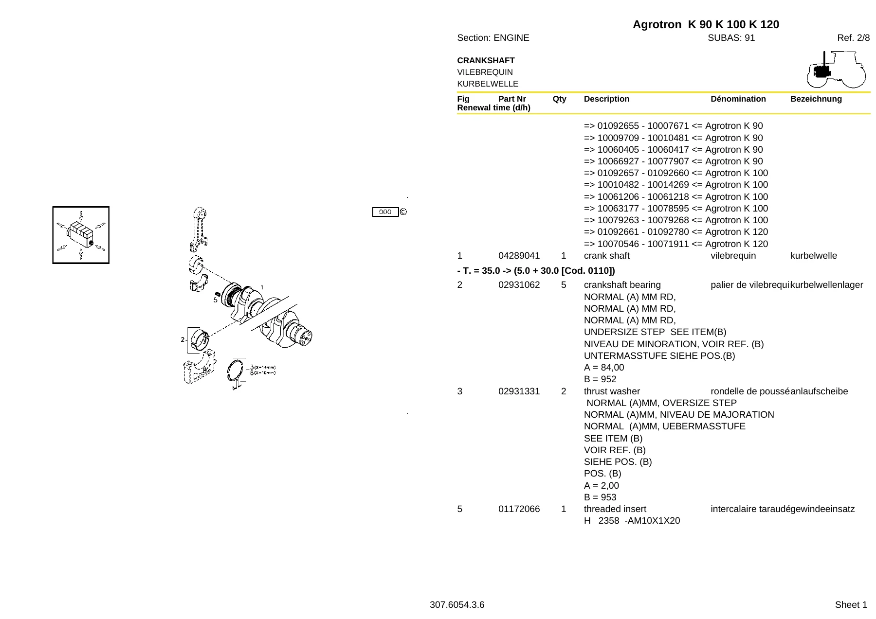 Deutz-Fahr Agrotron K90 K100 K110 K120 Workshop Standard Times Manual - PDF Download - Image 2