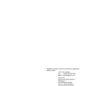 Deutz TCD 2015 Engine Workshop Service Repair Manual V6 V8