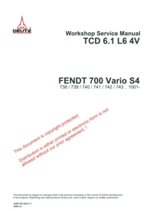 Deutz TCD 6.1 L6 4V Fendt 700 Vario S4 Workshop Service Manual PDF