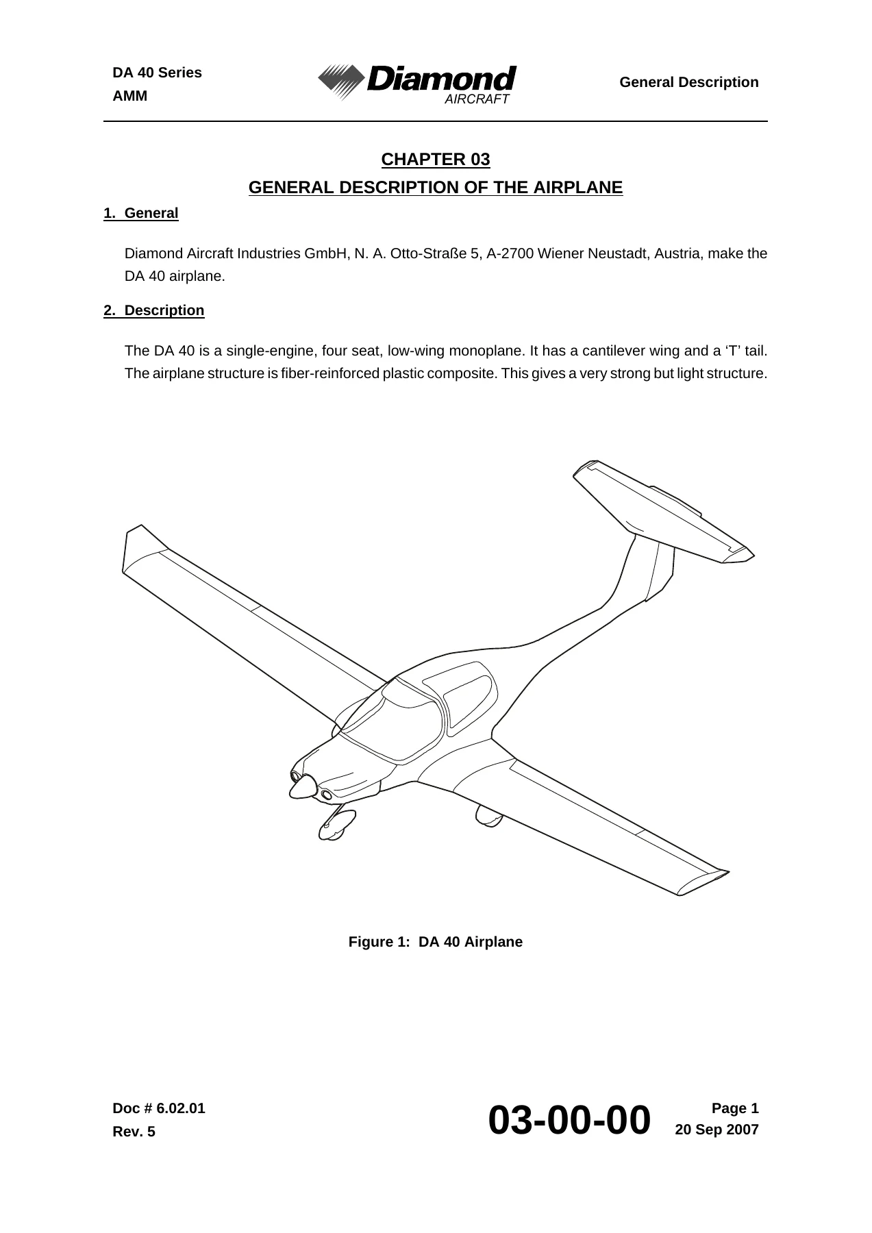 Diamond DA 40 Series Airplane Maintenance Manual PDF - DA 40 & DA 40 D AMM for Lycoming and TAE 125 Engines - Image 2