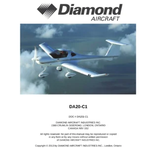 Diamond DA20-C1 Aircraft Maintenance Manual DA201-C1 Rev 22 - PDF Download