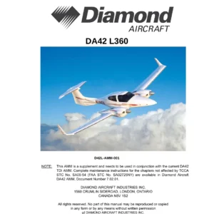 Diamond DA42 L360 Aircraft Maintenance Manual Supplement - D42L-AMM-001 Rev 5 (2012) PDF