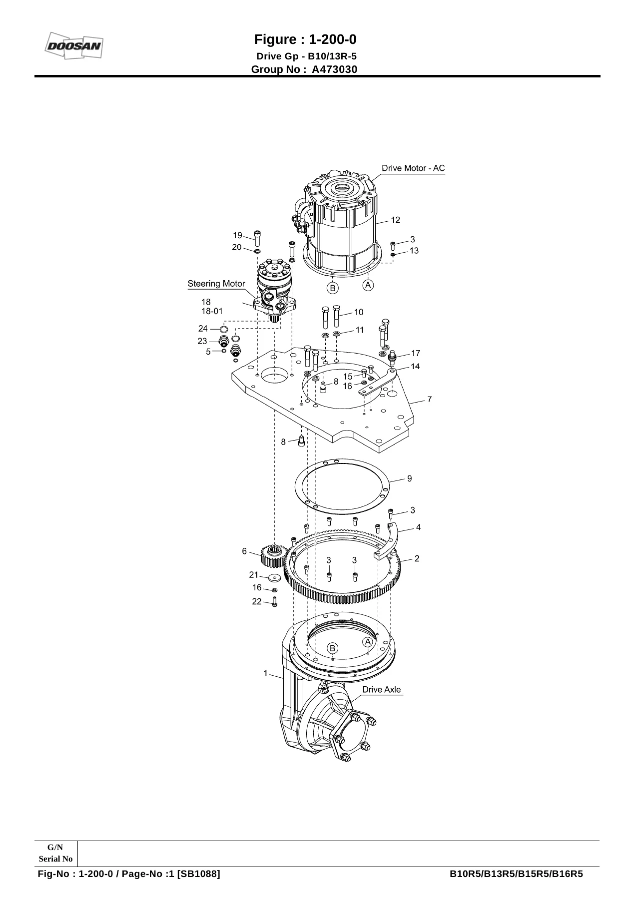 Doosan B10R-5 B13R-5 B15R-5 B16R-5 Lift Truck Parts Book SB1088E04 - Image 2