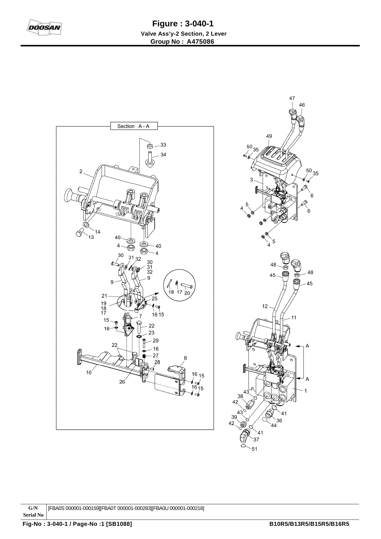 Doosan B10R-5 B13R-5 B15R-5 B16R-5 Lift Truck Parts Book SB1088E04 - Image 3