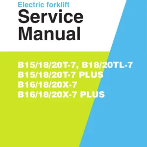Doosan B15/18/20T-7, B18/20TL-7, B16/18/20X-7 PLUS Electric Forklift Service Manual - SB4449E05