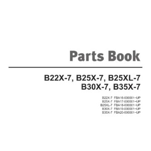Doosan B22X-7 B25X-7 B25XL-7 B30X-7 B35X-7 Forklift Parts Book SB1240E03