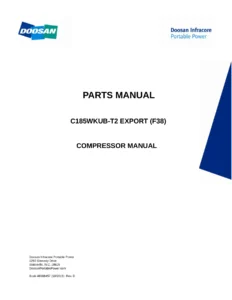 Doosan C185WKUB-T2 Export F38 Compressor Parts Manual 2015 PDF