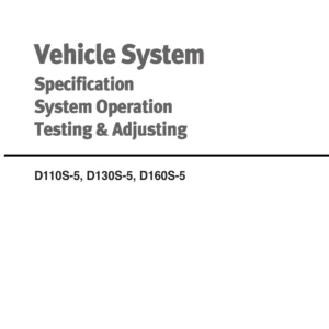 Doosan D110S-5 D130S-5 D160S-5 Service Manual - SB4217E/SB4225E00 PDF